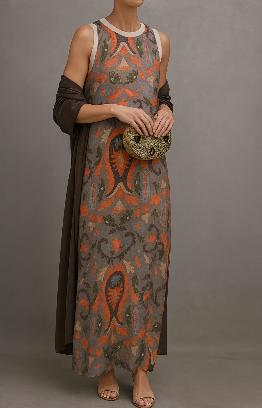 Merava™ | Elegantes Abendkleid mit stilvollem Schal