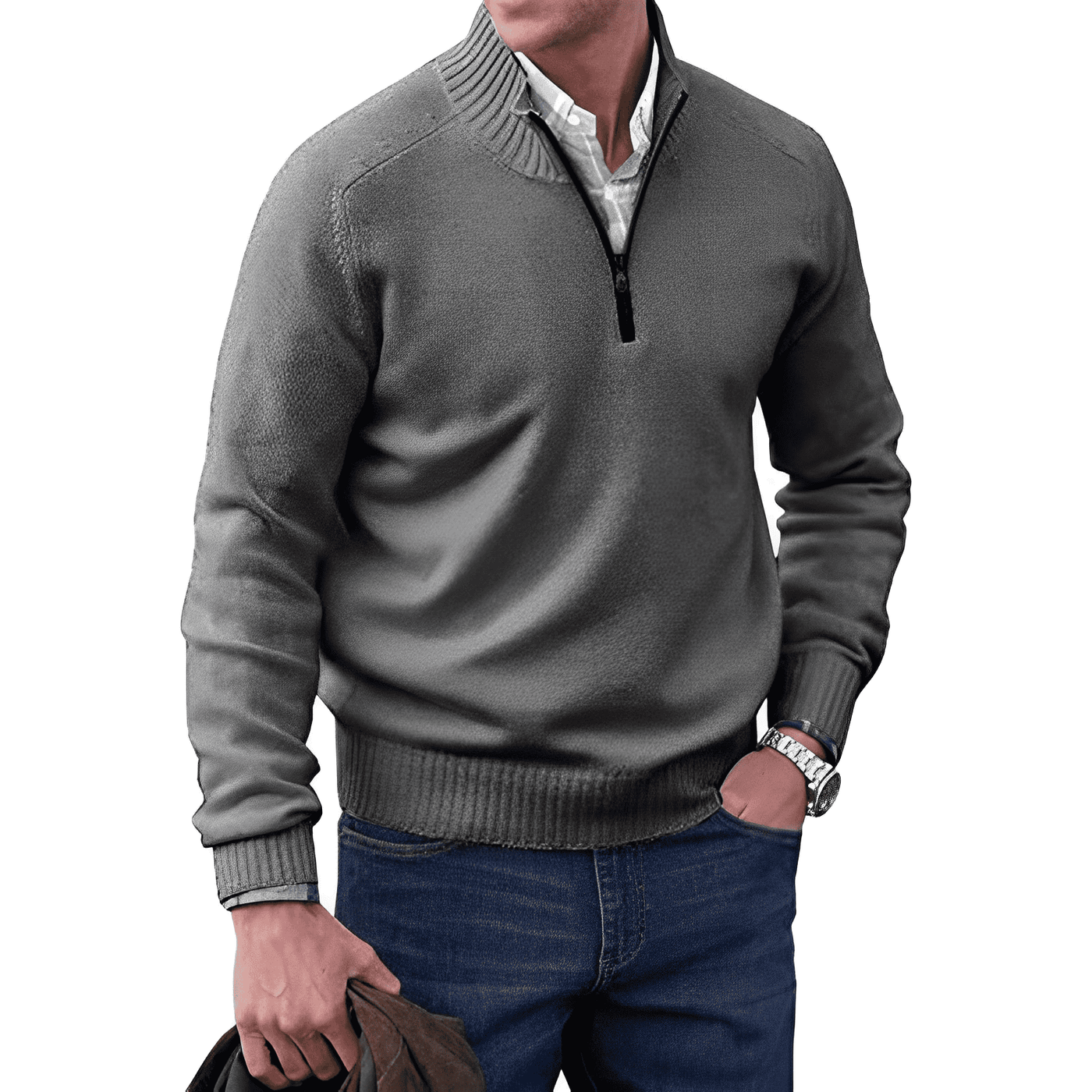 Merava™ - Kaschmirpullover mit Zip