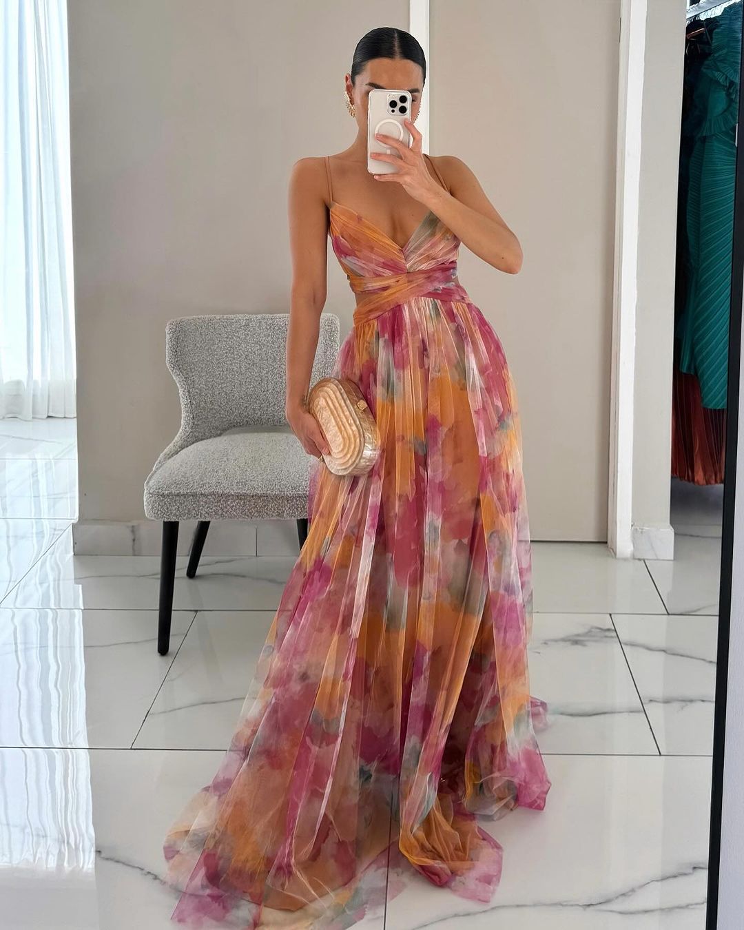Merava™ | Zauberhaftes Maxi-Kleid mit Blumenmuster