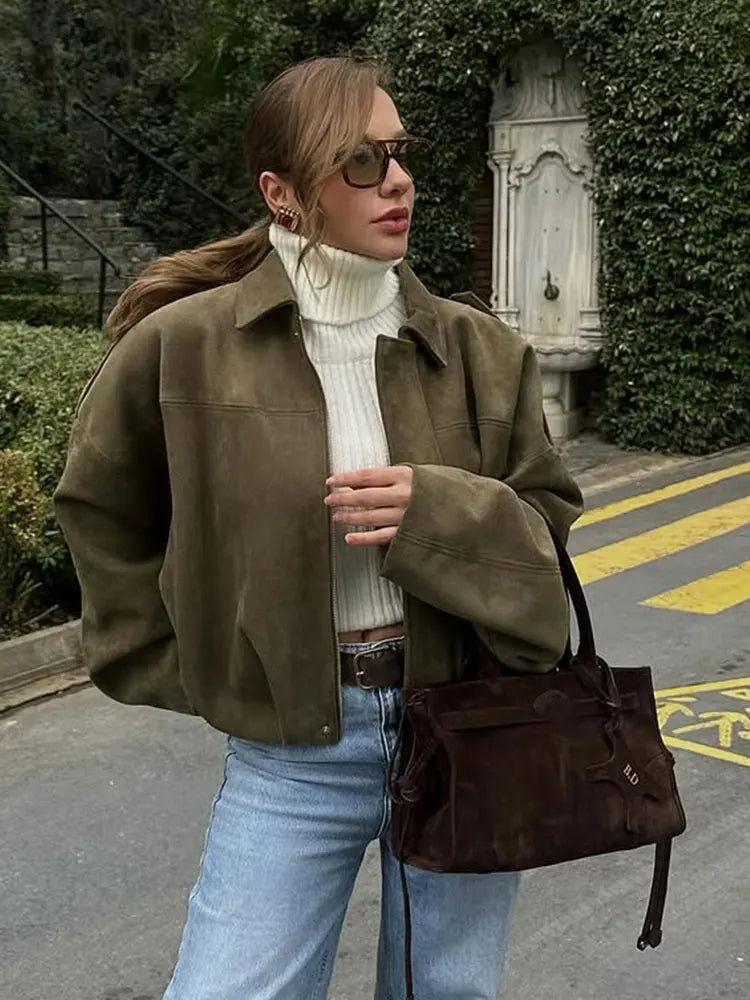 Merava™ | Oversize Wildlederjacke