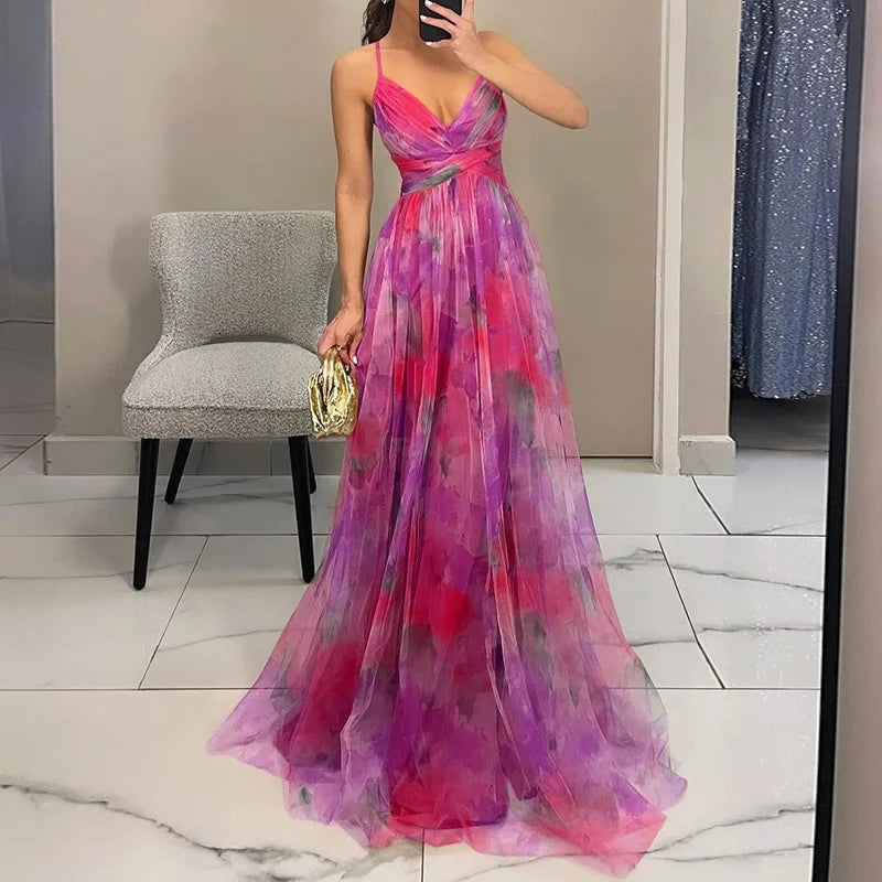 Merava™ | Zauberhaftes Maxi-Kleid mit Blumenmuster