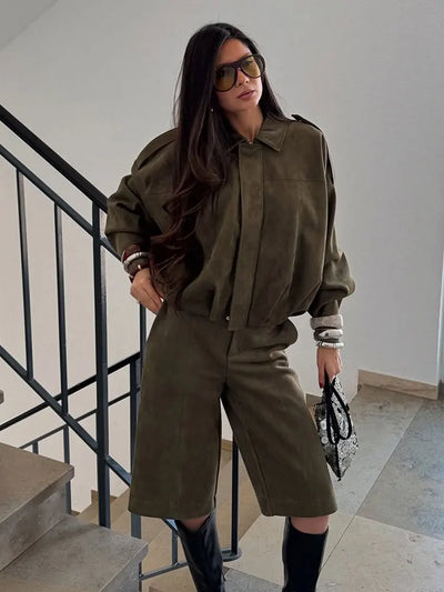 Merava™ | Oversize Wildlederjacke