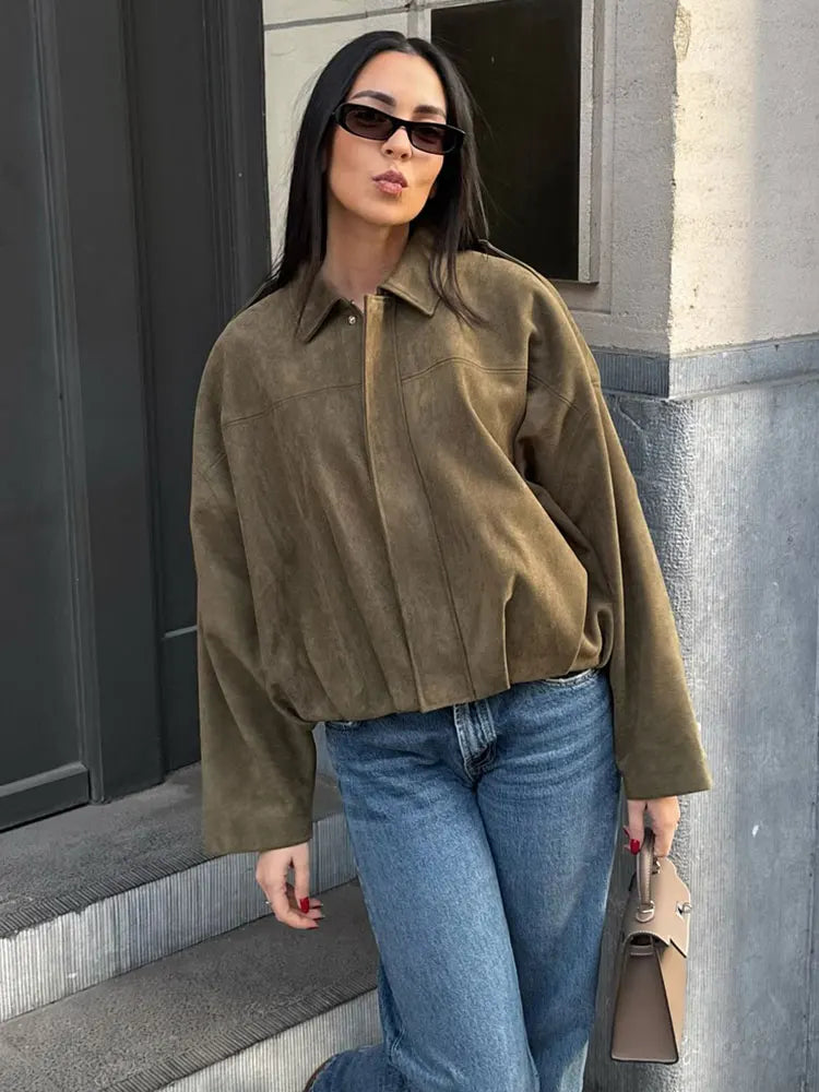 Merava™ | Oversize Wildlederjacke